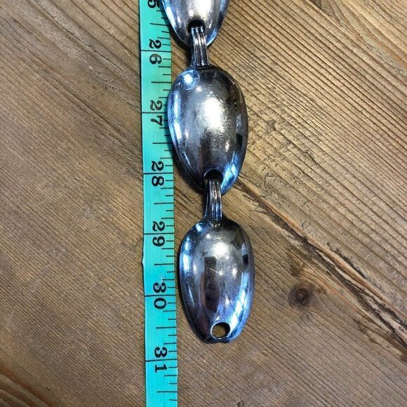 Vintage Silver Color Spoon belt with Sterling Silver Cocktail Fork main image 5